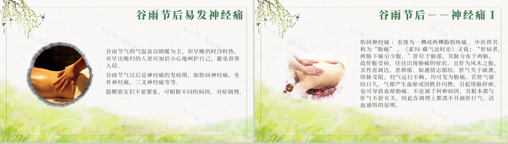 二十四节气养生清明中国传统节日谷雨PPT模板-5