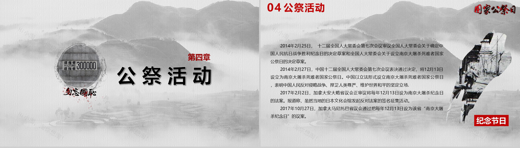 大屠杀死难者国家公祭日PPT模板-13