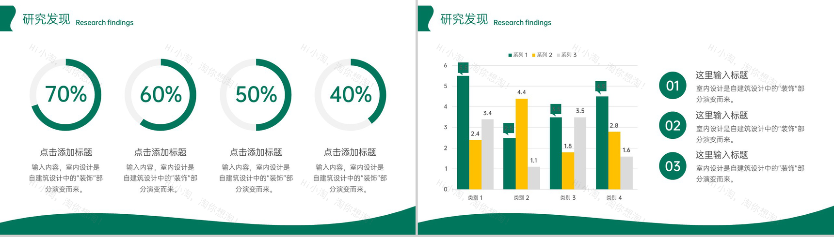 绿色简约室内设计专业装换艺术毕业论文答辩PPT模板-6