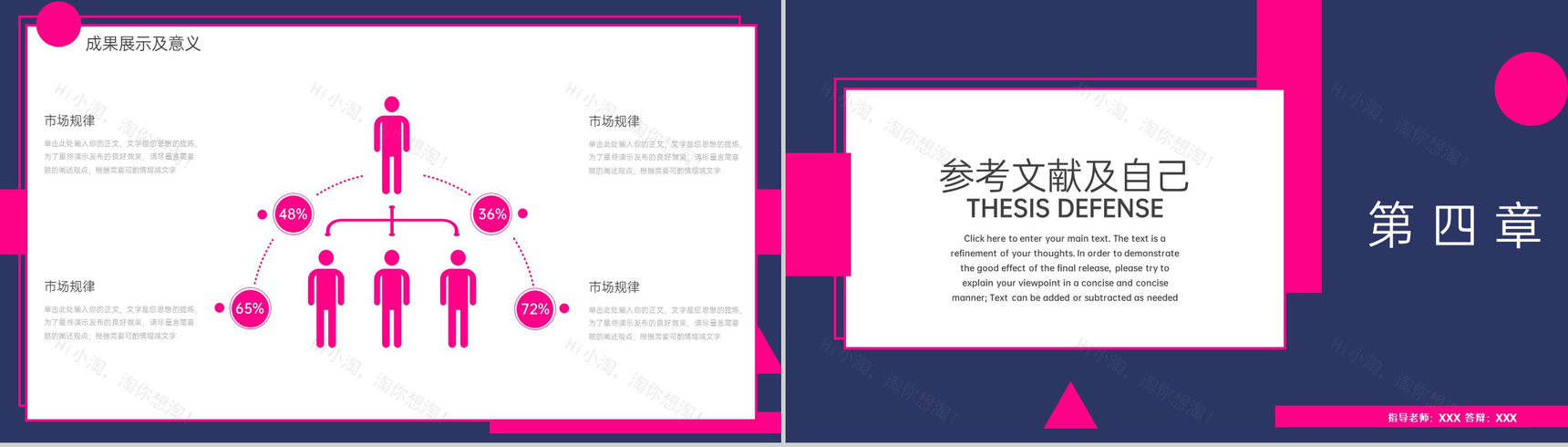 粉紫撞色简约艺术设计专业毕业论文答辩PPT模板-7