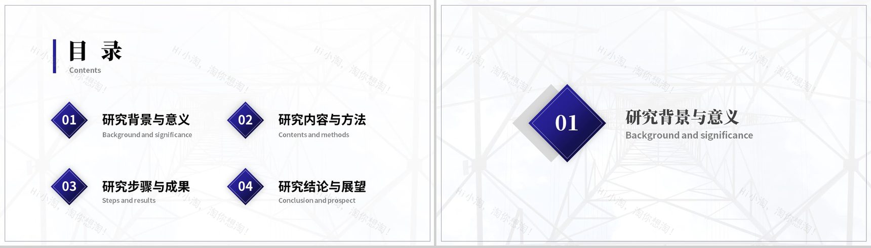 电力专业课题研究毕业答辩PPT模板-2
