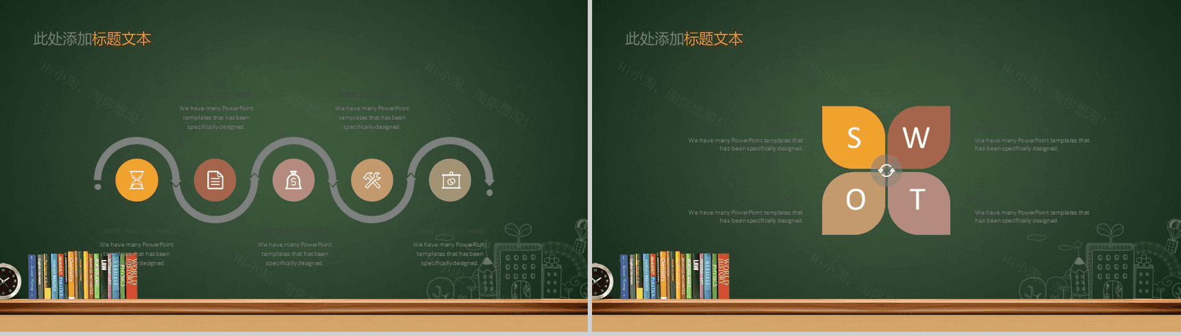 创意黑板学术汇报毕业答辩PPT模板-4