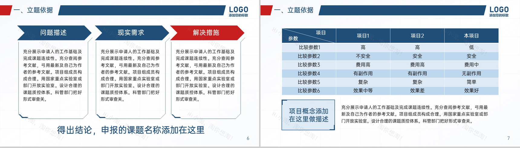 蓝色简约医学课题申报答辩研究目标及过程PPT模板-4