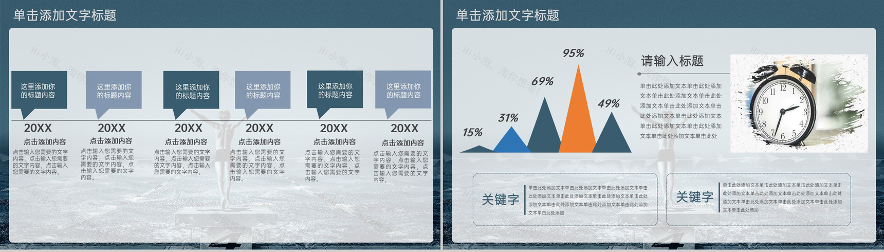 蓝色简约励志题材毕业答辩论文归纳总结PPT模板-6