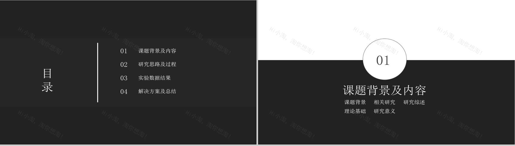 黑色复古毕业答辩PPT模板-2