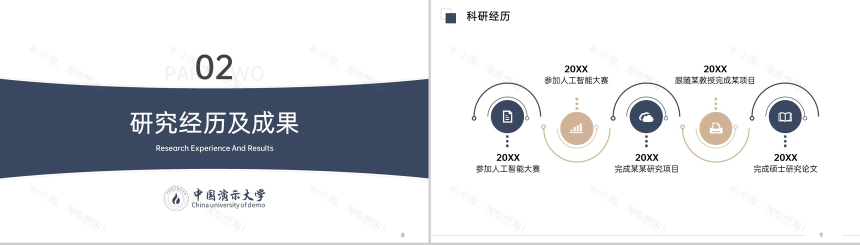 深蓝简约博士研究生复试申请汇报研究经历及成果PPT模板-5