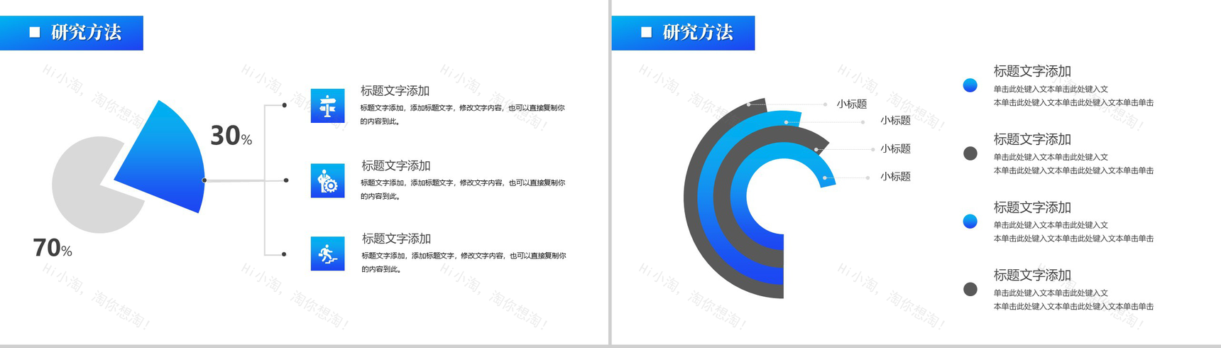 蓝色毕业论文答辩提纲论文研究方法通用PPT模板-5