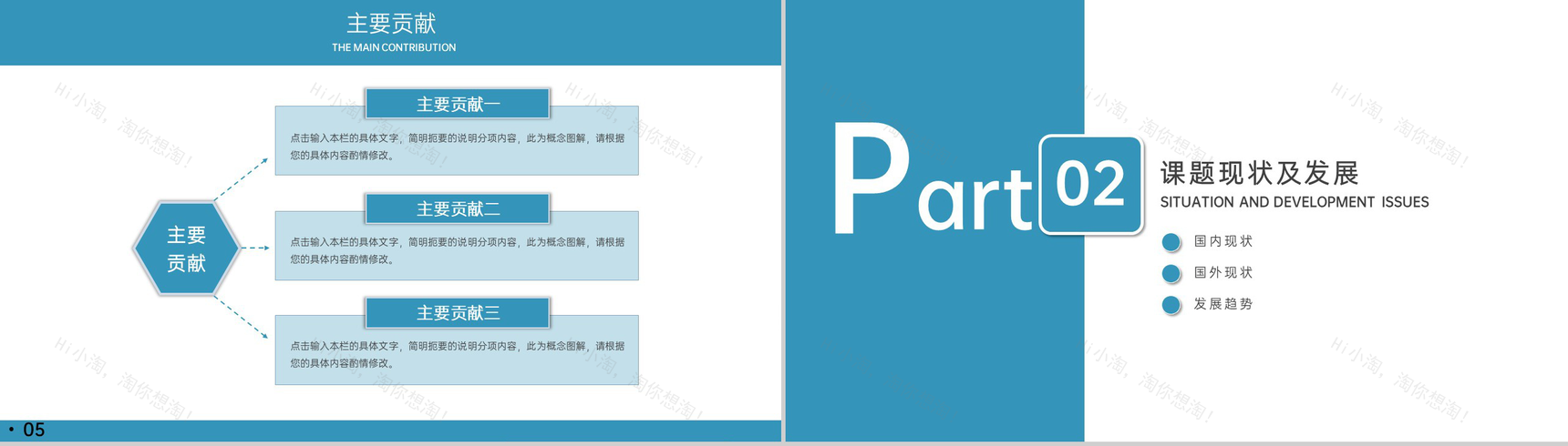 蓝色简约风毕业论文总结研究思路及过程PPT模板-5