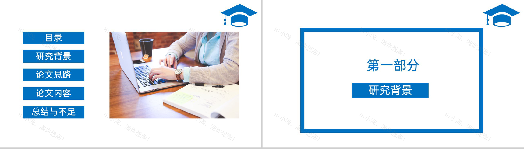 蓝色商务工商管理专业毕业答辩论文思路与总结PPT模板-2