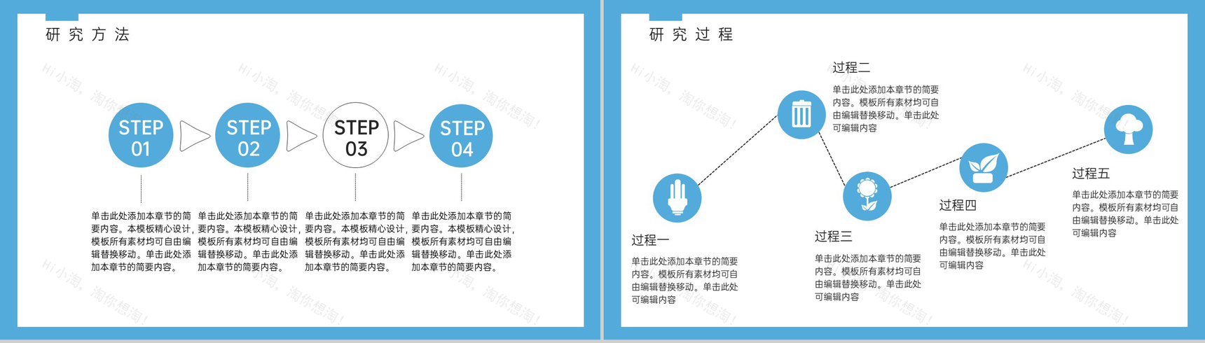 蓝白简洁学术风应届生毕业论文答辩学术研究报告PPT模板-7