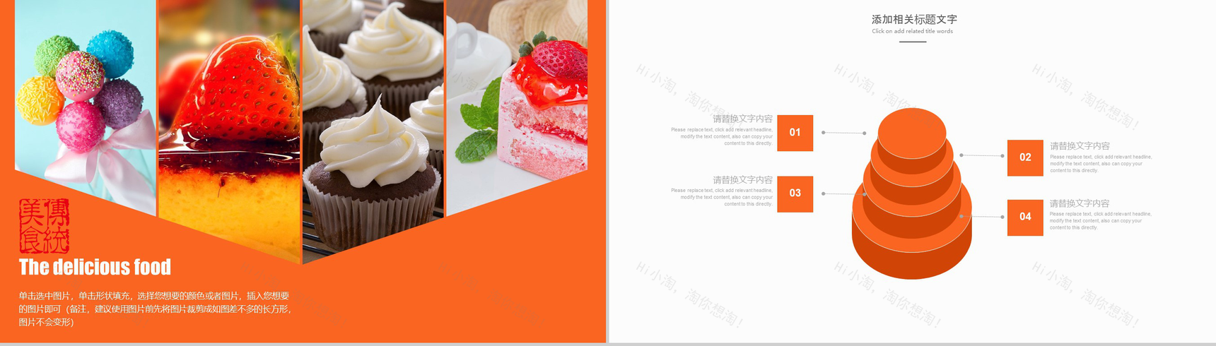 小清新蛋糕甜点展示品牌宣传PPT模板-6