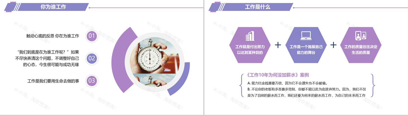 紫色简约商务风员工入职培训PPT模板-2