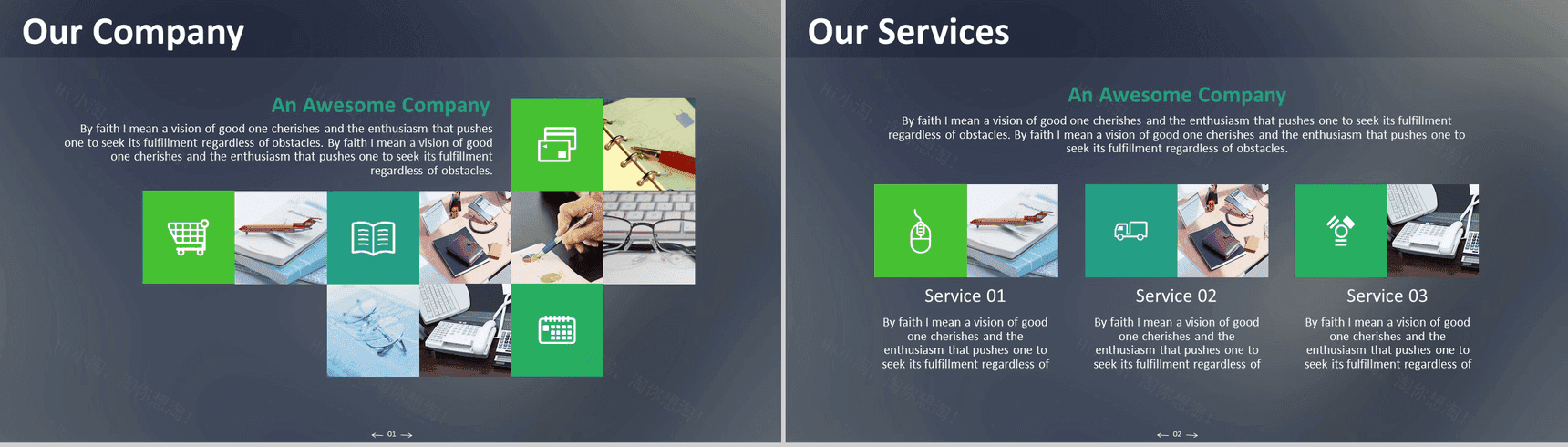 欧美商务风黑色大气企业规划总结PPT模板-3