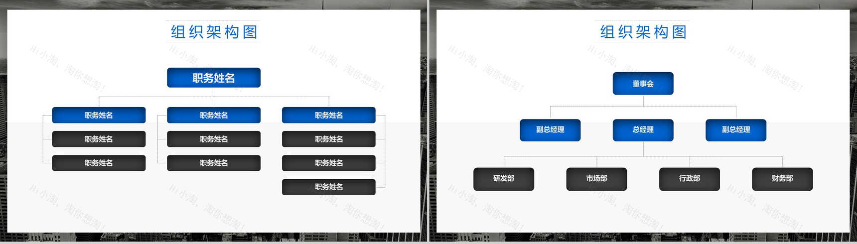 网络科技有限公司组织架构图PPT模板-4
