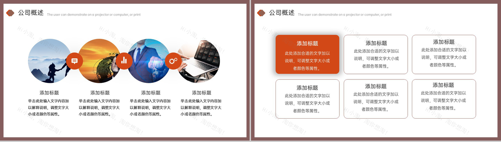 棕色简约公司团队介绍产品宣传项目展示PPT模板-4