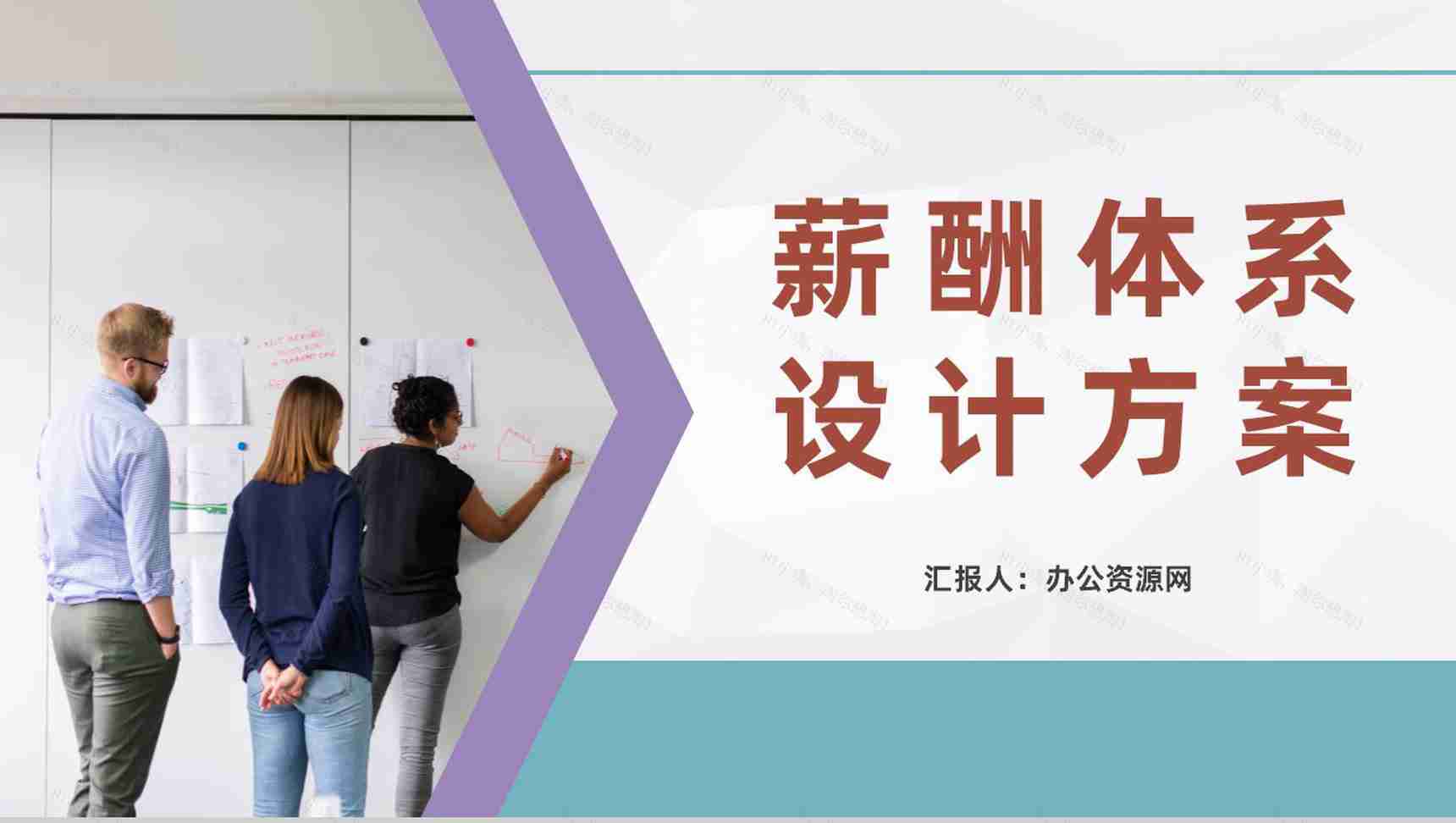 公司薪酬体系设计方案总结部门员工激励机制介绍PPT模板-1