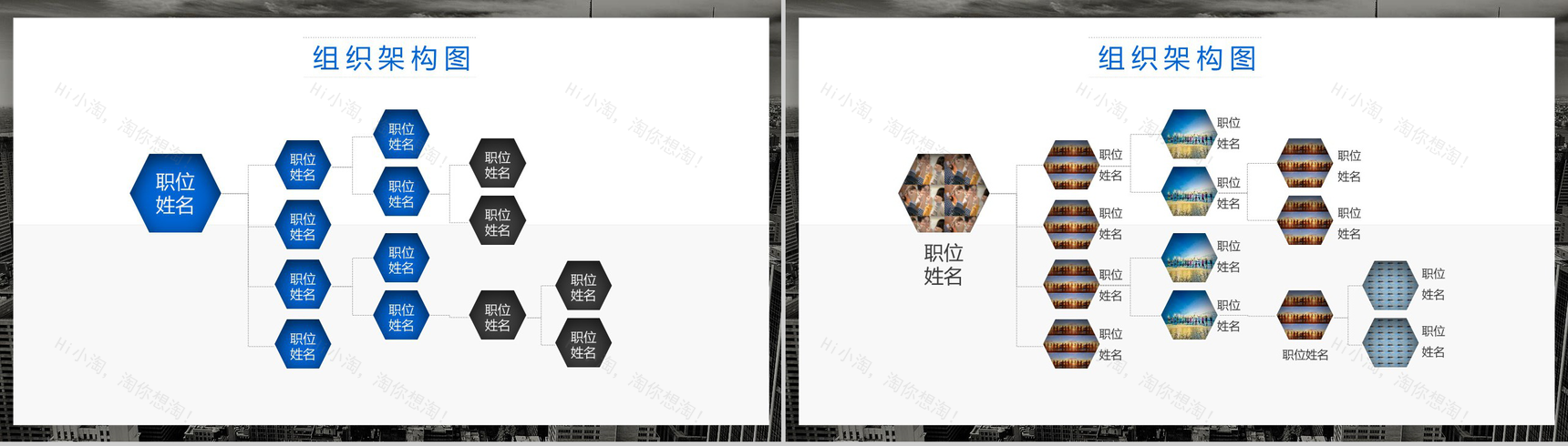 网络科技有限公司组织架构图PPT模板-10