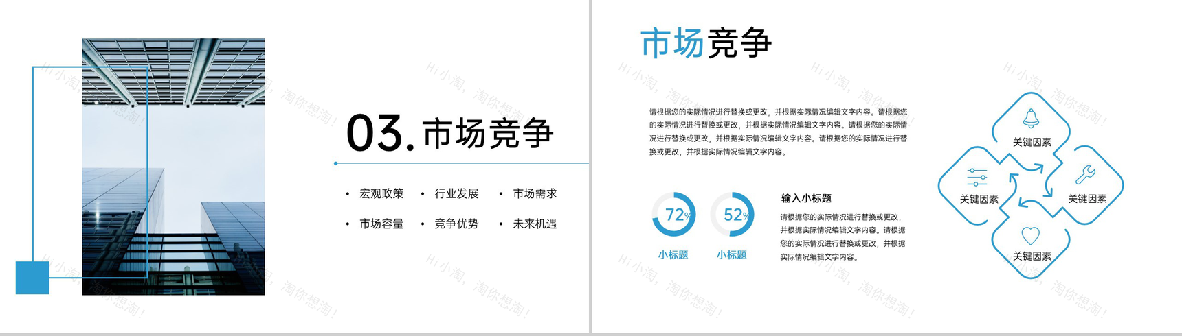 蓝色商务企业介绍产品推广业务展示战略规划PPT模板-7