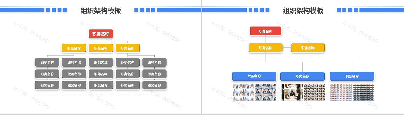 公司内部组织架构图组织结构PPT模板-7