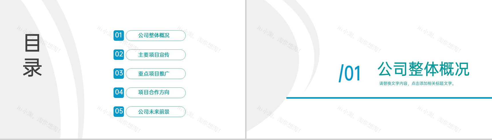 青色商务风企业介绍项目推广未来发展规划PPT模板-2