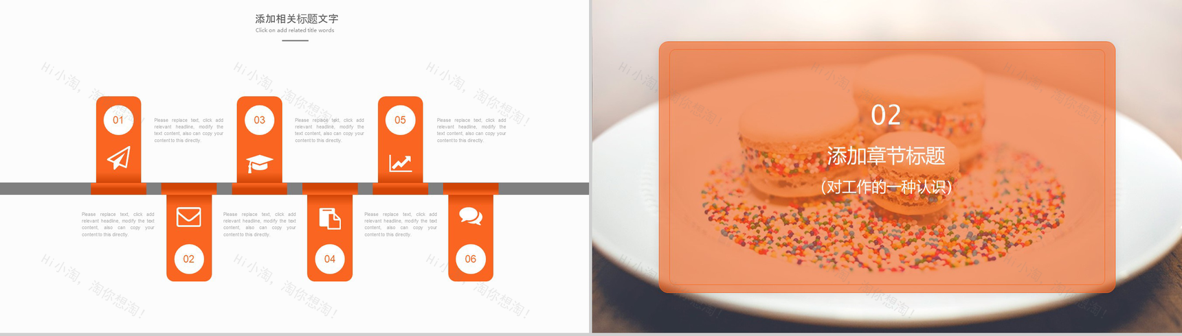 小清新蛋糕甜点展示品牌宣传PPT模板-5