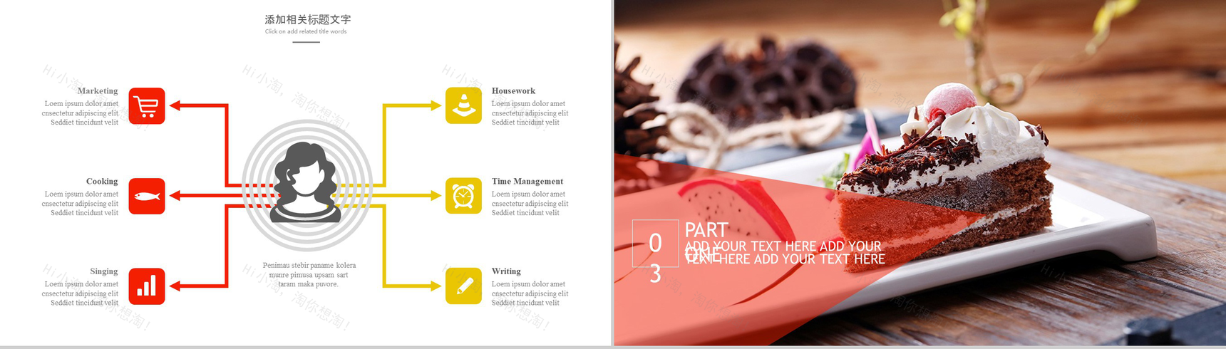 可爱甜点蛋糕主题产品推广PPT模板-8