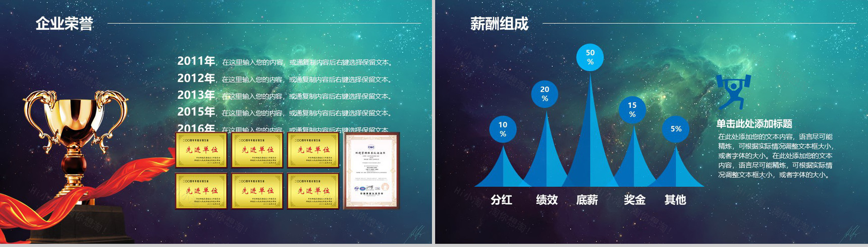 微立体星空科技大气校园企业招聘方案工作总结PPT模板-8