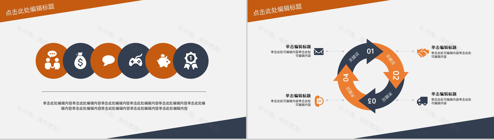 橙色扁平风企业商业计划书市场分析项目背景PPT模板-8