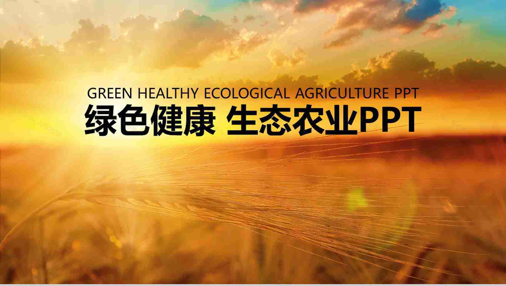 绿色健康生态农业展示PPT模板-1