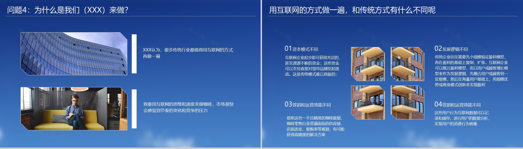 蓝色简约商务XX咖啡商业创业分析研究PPT模板-5