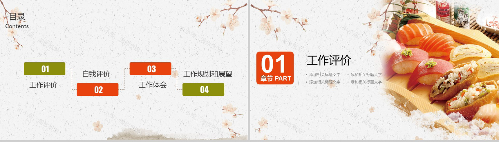 小清新浪漫简约美食料理宣传推广策划方案总结计划PPT模板-2