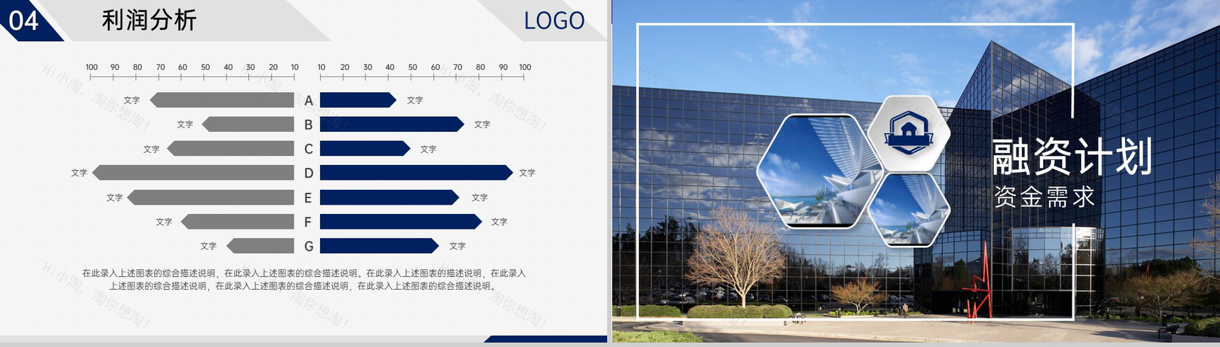 大气商务风企业介绍项目展示创业融资计划书PPT模板-15