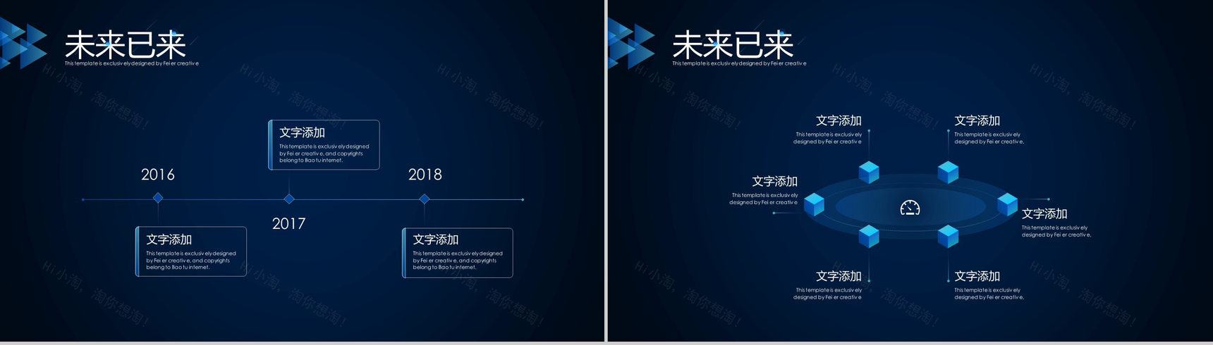 微立体创新未来科技区块链介绍PPT模板-4