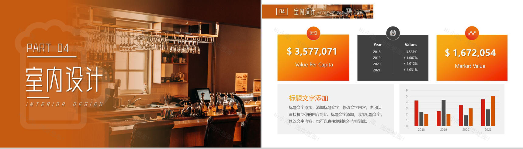室内软装设计酒吧环境布置PPT模板-8