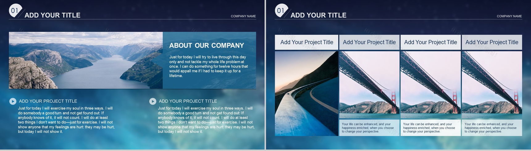创意星空工作总结商业计划书汇报PPT模板-3