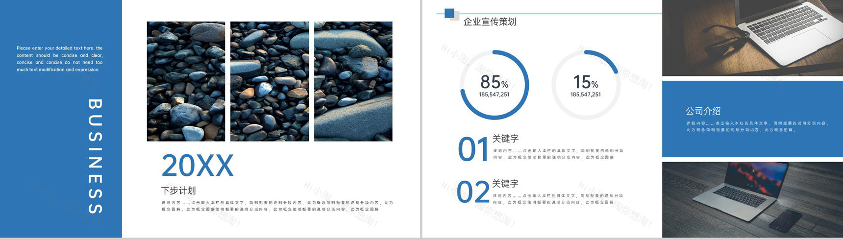 蓝色商业融资计划书营销策划合作方案PPT模板-3