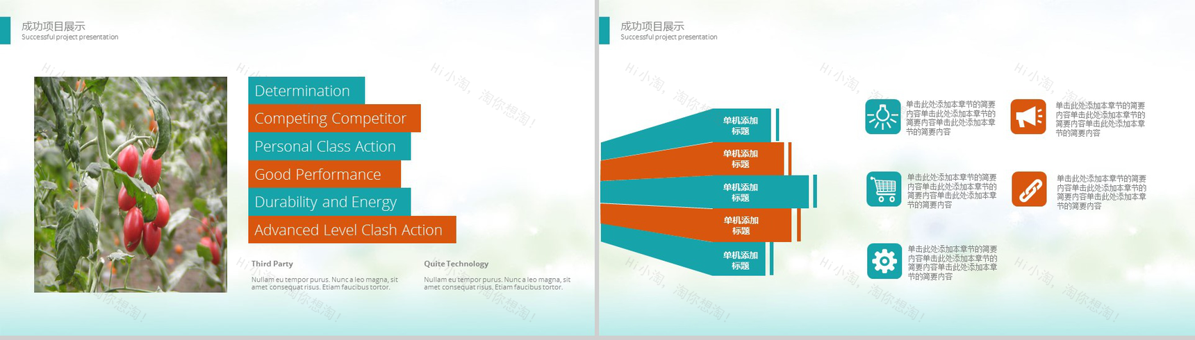 清新绿色有机果蔬产品宣传介绍工作总结PPT模板-9