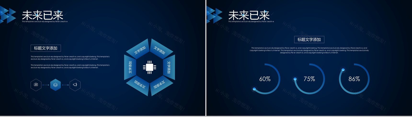 微立体创新未来科技区块链介绍PPT模板-3
