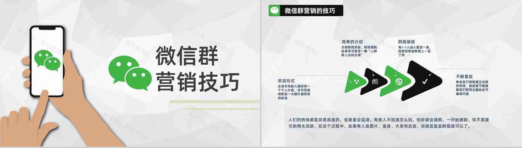 微信推广网络营销自媒体运营手册商业策划书PPT模板-8