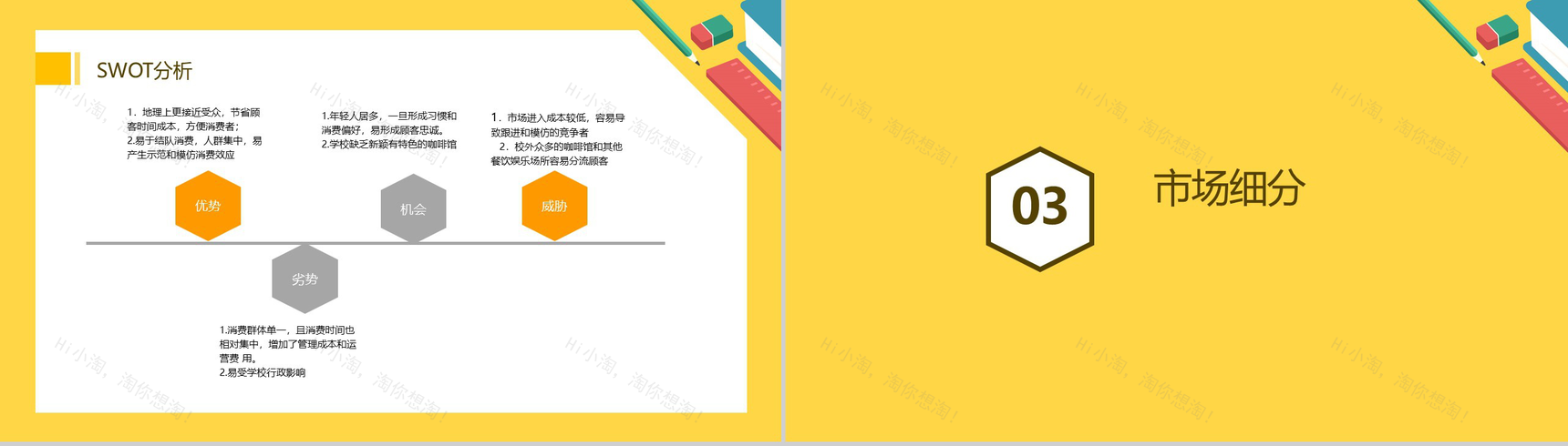 黄色简约大学生创业校园咖啡店创业模式及盈利方式PPT模板-4
