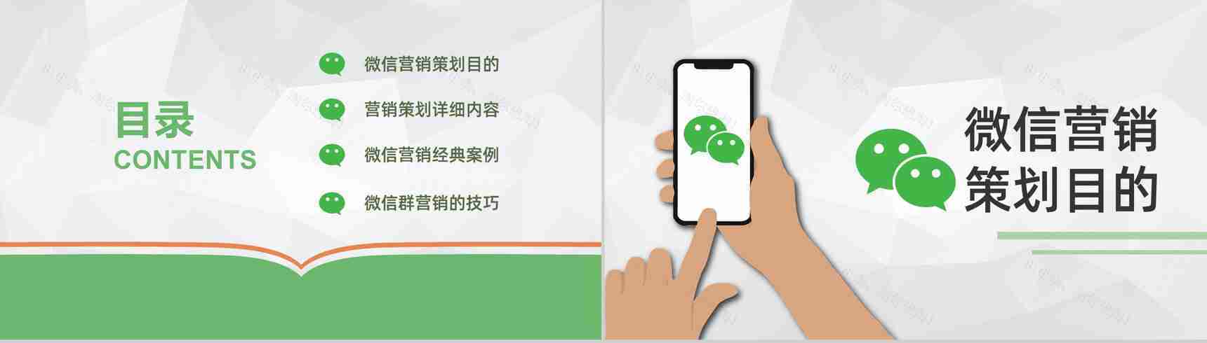 微信推广网络营销自媒体运营手册商业策划书PPT模板-2