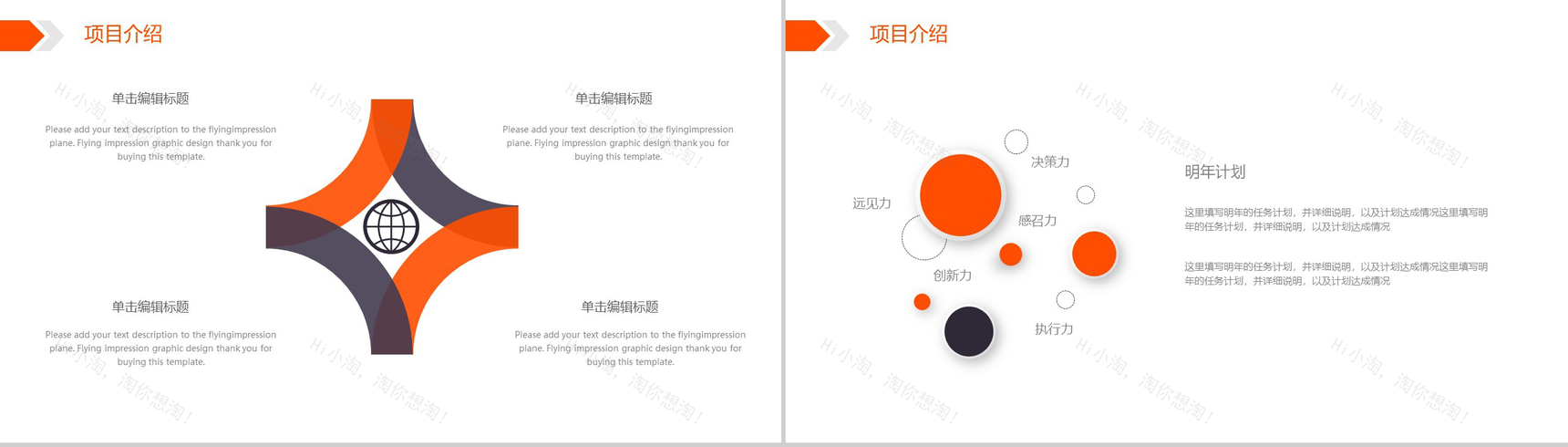 橙色大气商务商业贸易策划书PPT模板-4