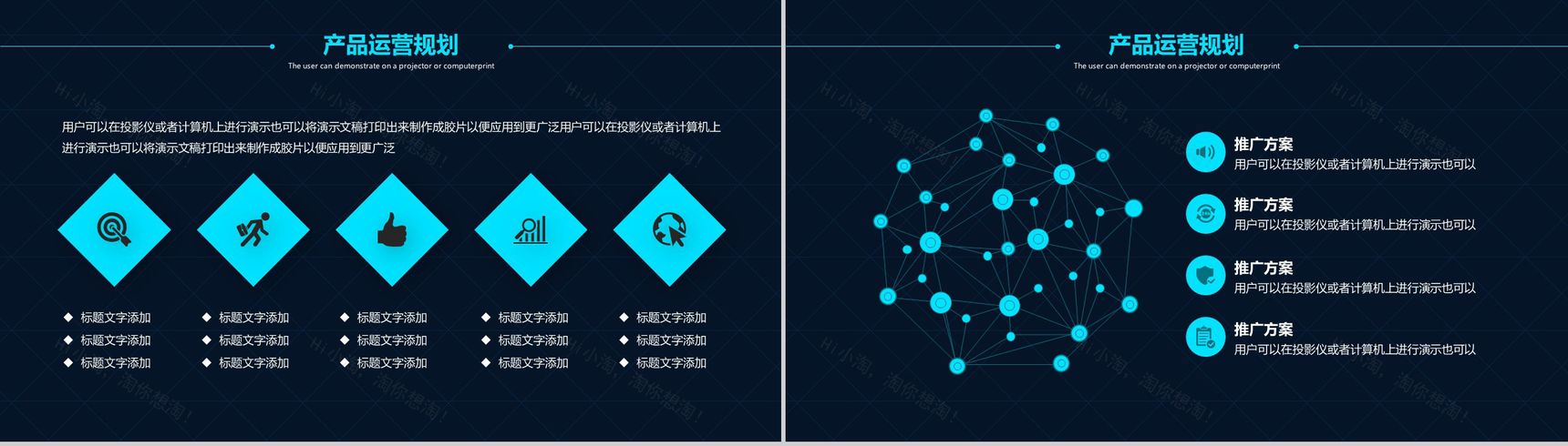 个性简约实用互联网科技营销推广创业项目计划书PPT模板-9