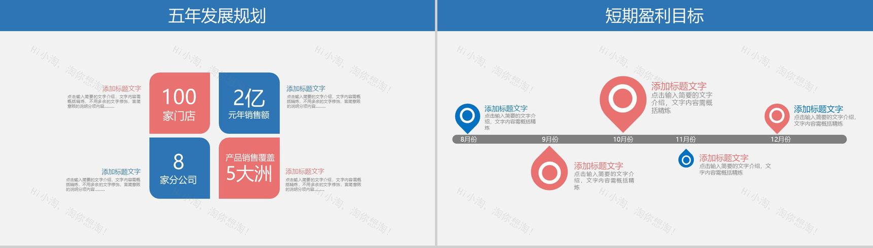 蓝色商务公司宣传提案创业融资计划书PPT模板-13