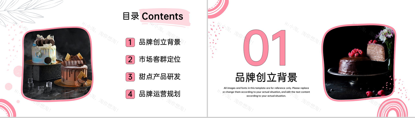 商务风甜点手工坊品牌运营规划招商计划书PPT模板-2