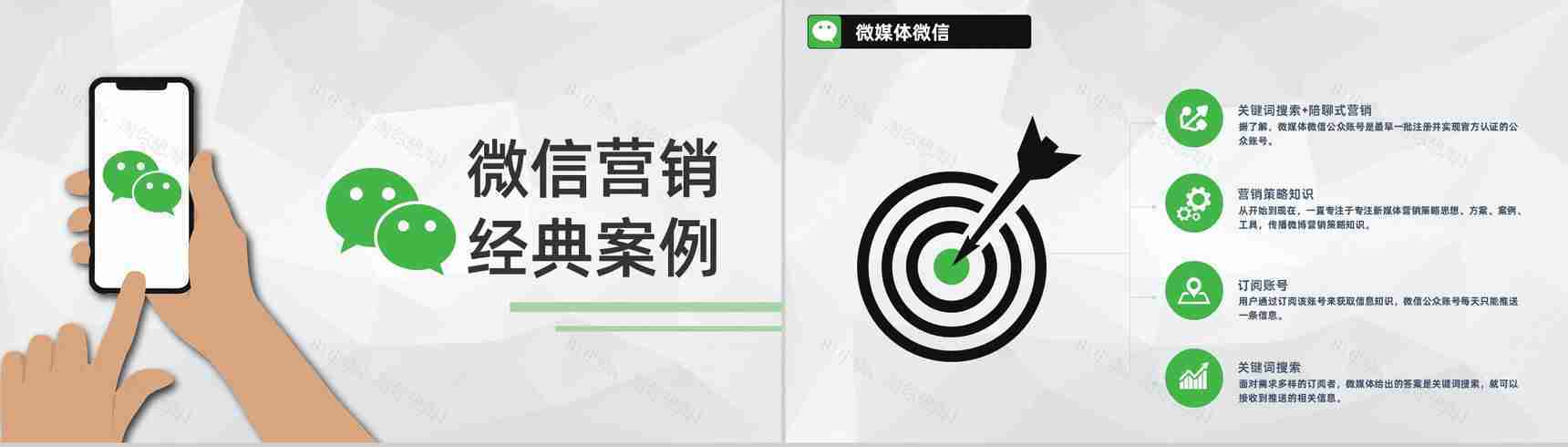 微信推广网络营销自媒体运营手册商业策划书PPT模板-6