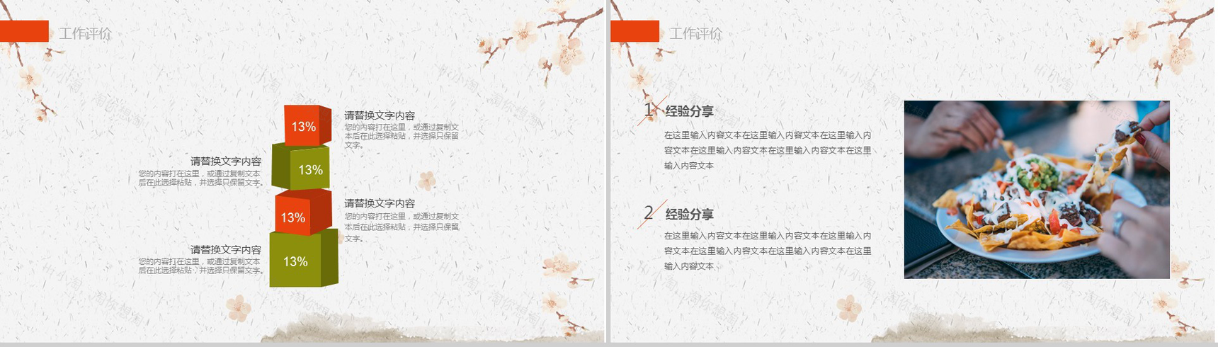小清新浪漫简约美食料理宣传推广策划方案总结计划PPT模板-3
