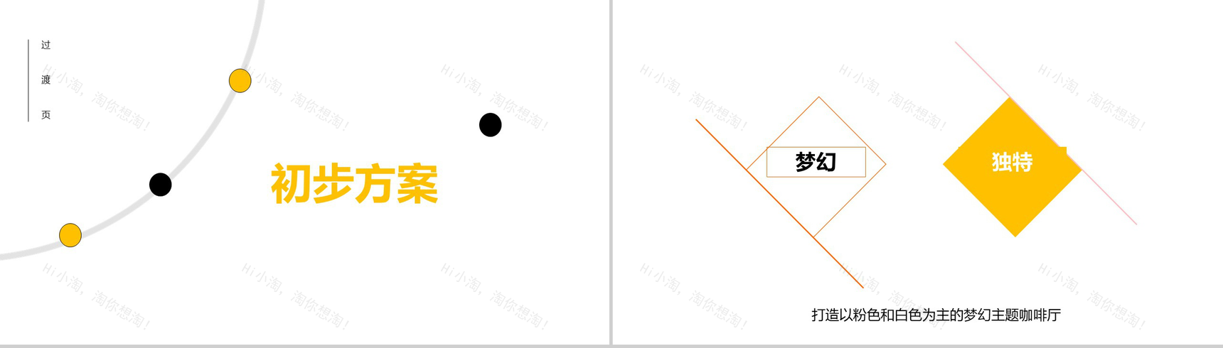 简约极简微粒体风格XX主题咖啡厅创业设计PPT模板-9