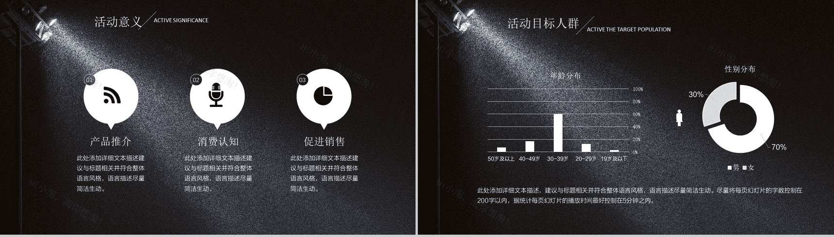 黑色大气会展活动策划方案可行性分析商业计划书PPT模板-4