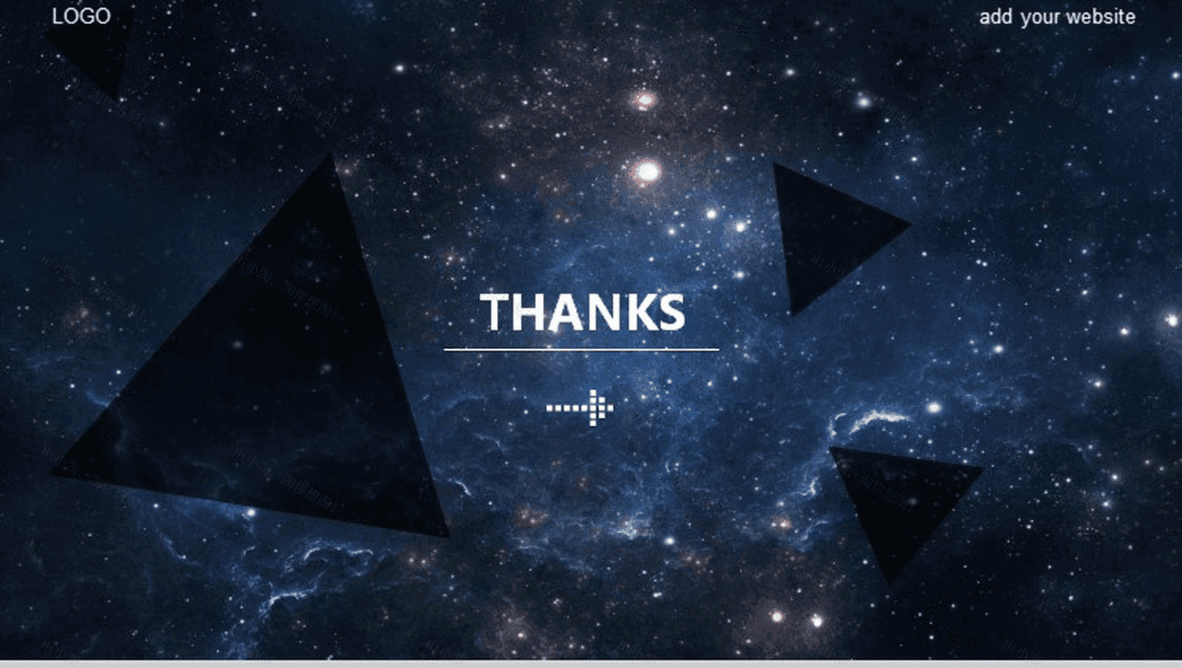 星空背景商务通用PPT模板-15